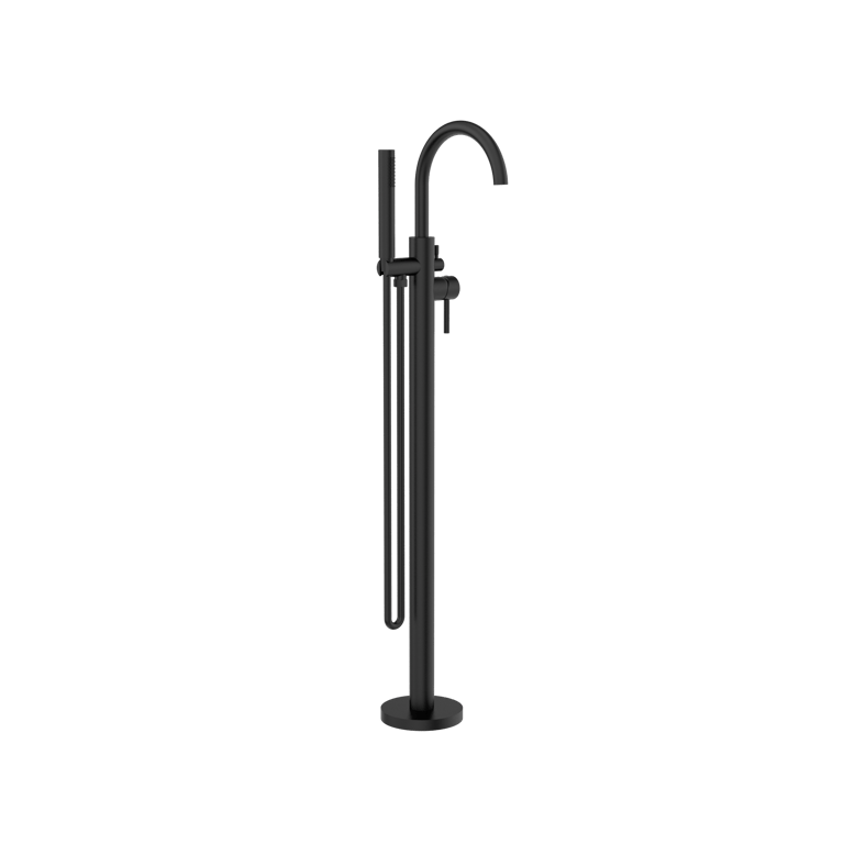 Nero Dolce Mecca Round Floormount Mixer With Handshower NR210903aMB Image of Mixer Freestanding Nero Mecca Dolce Bath Handshower