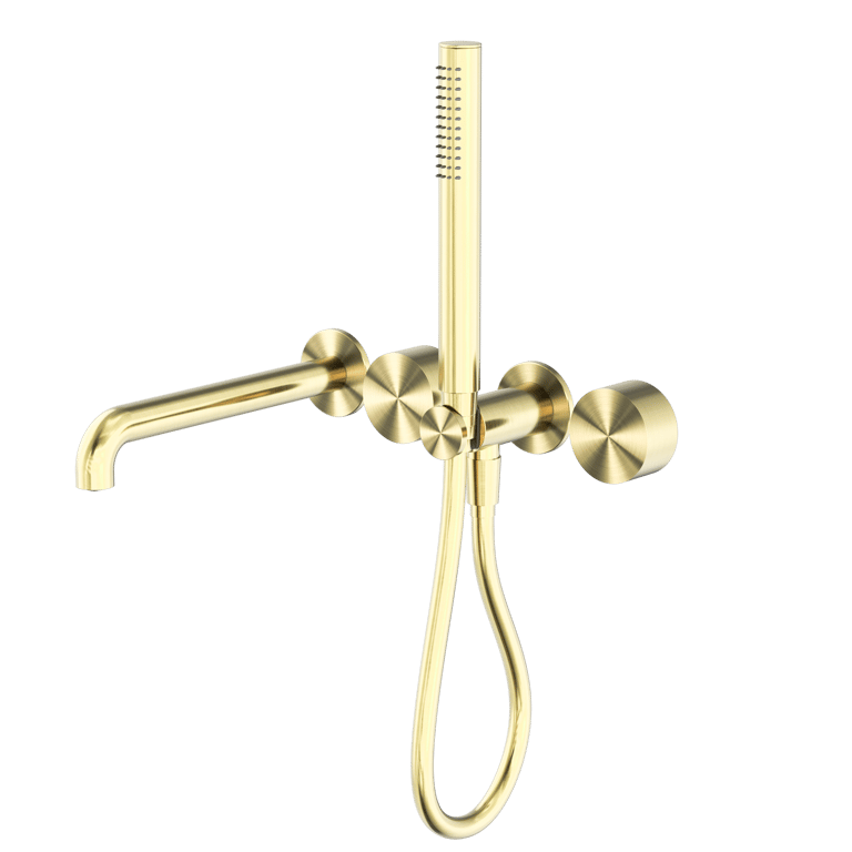 Nero Kara Progressive Shower System Separate Plate With Spout 230mm 250mm NR271903B230BG Image of TapSet Wall Nero KaraProgressive Shower Spout