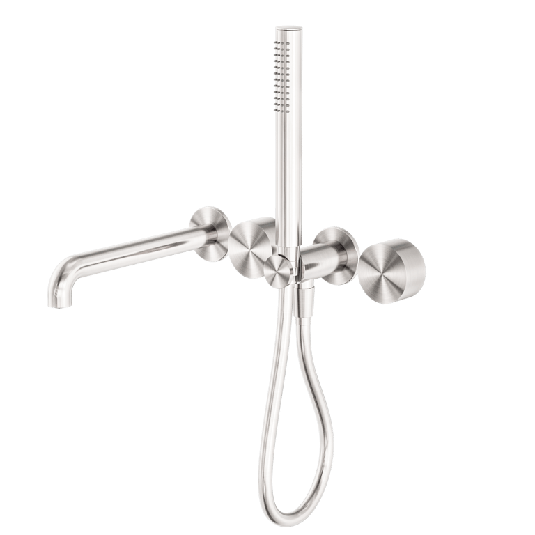 Nero Kara Progressive Shower System Separate Plate With Spout 230mm 250mm NR271903B230BN Image of TapSet Wall Nero KaraProgressive Shower Spout