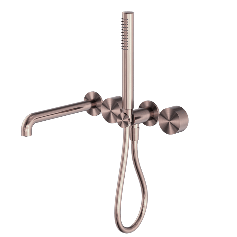 Nero Kara Progressive Shower System Separate Plate With Spout 230mm 250mm NR271903B230BZ Image of TapSet Wall Nero KaraProgressive Shower Spout