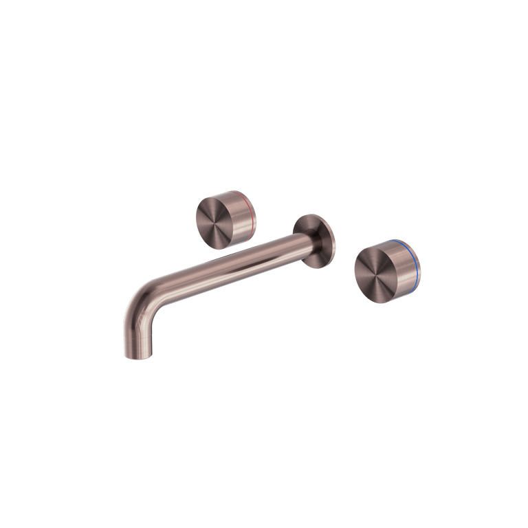 Nero Kara Wall Basin Set Matte Black NR211707A180BZ Image of TapSet Basin Nero Kara Wall