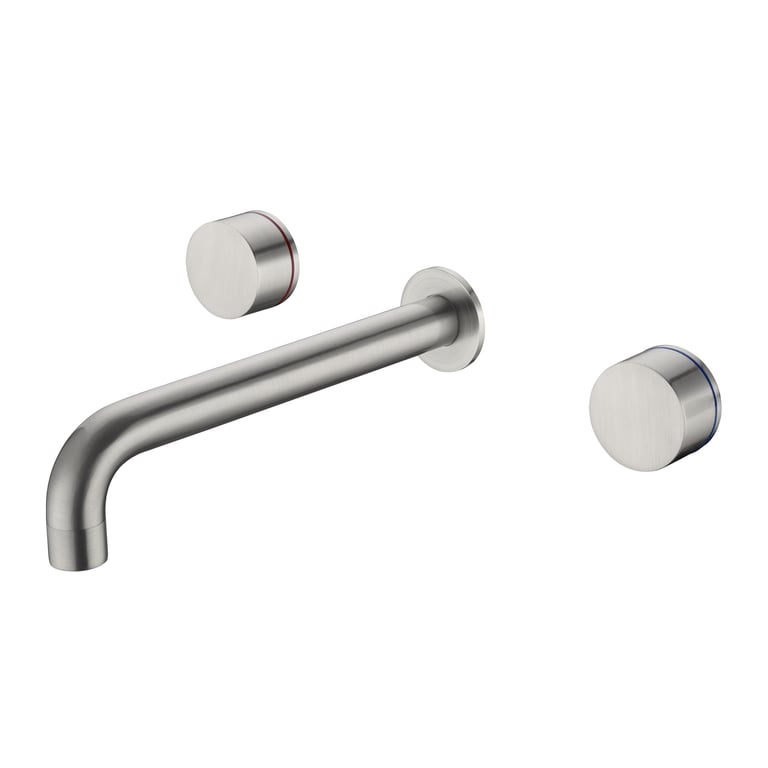 Nero Kara Wall Basin Set Matte Black NR211707a180BN Image of TapSet Basin Nero Kara Wall