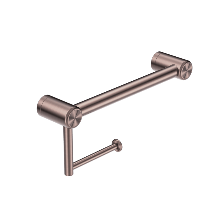 Nero Mecca Care 25mm Toilet Roll Rail 300mm 450mm NRCR2512ABZ Image of ToiletRollHolder SurfaceMount Nero MeccaCare 25mm