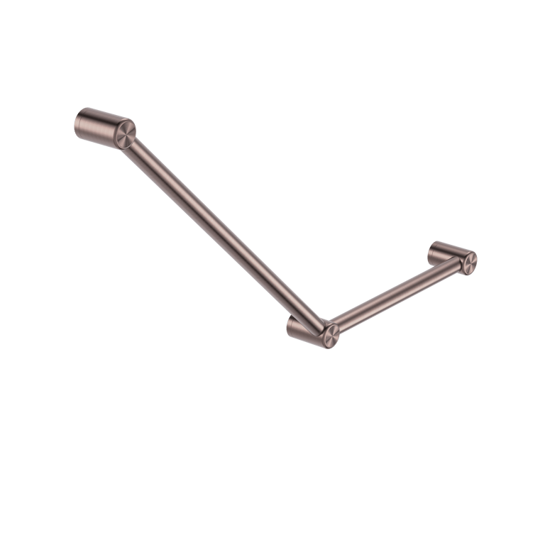 Nero Mecca Care 32mm Ambulant Toilet Grab Rail 45 Degree 750x450mm NRCR3245ABZ Image of GrabRail 45Deg Nero MeccaCare Ambulant