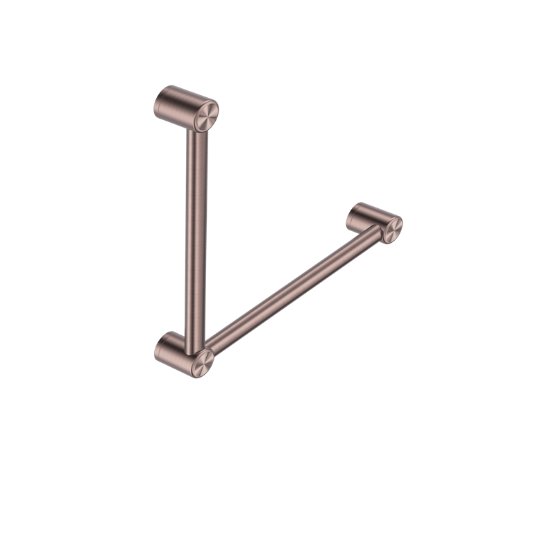 Nero Mecca Care 32mm Ambulant Toilet Grab Rail 90 Degree NRCR3290ABZ Image of GrabRail 90Deg Nero MeccaCare Ambulant