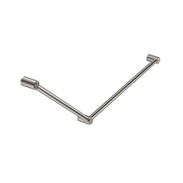 Nero Mecca Care 32mm DDA Grab Rail Set 45 Degree 750x900mm NRCR3245BN Image of GrabRail 45Deg Nero MeccaCare DDA