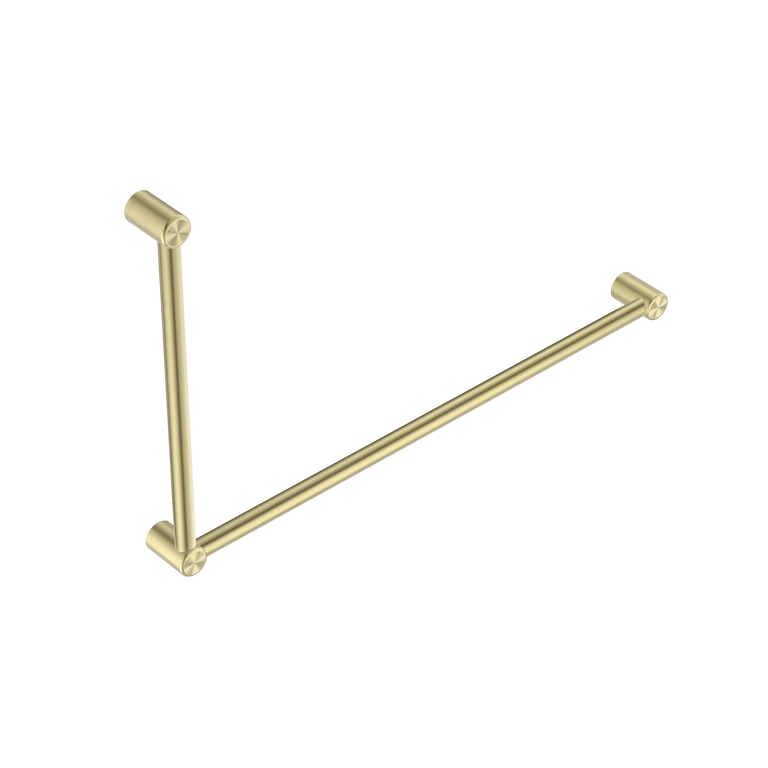 Nero Mecca Care 32mm DDA Grab Rail Set 90 Degree 600x1000mm NRCR3290BG Image of GrabRail 90Deg Nero MeccaCare DDA