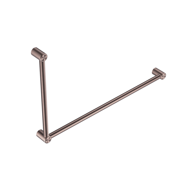 Nero Mecca Care 32mm DDA Grab Rail Set 90 Degree 600x1000mm NRCR3290BZ Image of GrabRail 90Deg Nero MeccaCare DDA