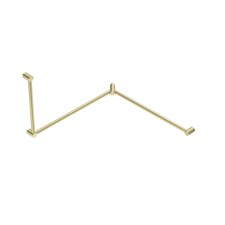 Nero Mecca Care 32mm DDA Toilet Grab Rail Set 90 Degree Continuous 600x1065x1025mm NRCR3290cBG Image of GrabRail 90Deg Nero MeccaCare DDA Continuous