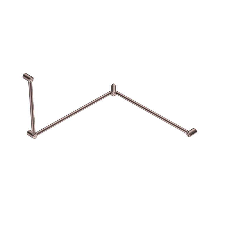 Nero Mecca Care 32mm DDA Toilet Grab Rail Set 90 Degree Continuous 600x1065x1025mm NRCR3290cBZ Image of GrabRail 90Deg Nero MeccaCare DDA Continuous
