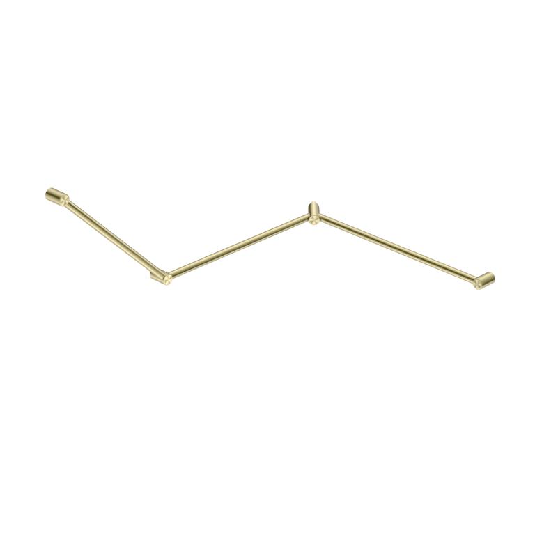 Nero Mecca Care 32mm DDA Toilet Grab Rail Set NRCR3245cBG Image of GrabRail 45Deg Nero MeccaCare DDA Continuous