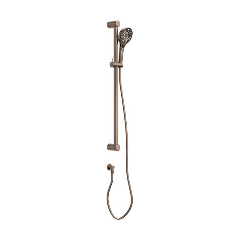 Nero Mecca Care 32mm Grab Rail And Adjustable Shower Rail Set 900mm NRCS005BZ Image of Shower Rail Nero MeccaCare GrabRail Adjustable