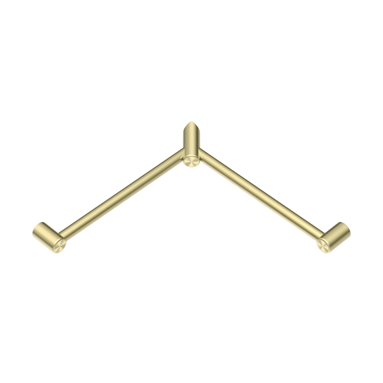 Nero Mecca Care 32mm Wrap Around Corner Grab Rail 600x600mm NRCR3290WBG Image of GrabRail 90Deg Nero MeccaCare Corner 32mm