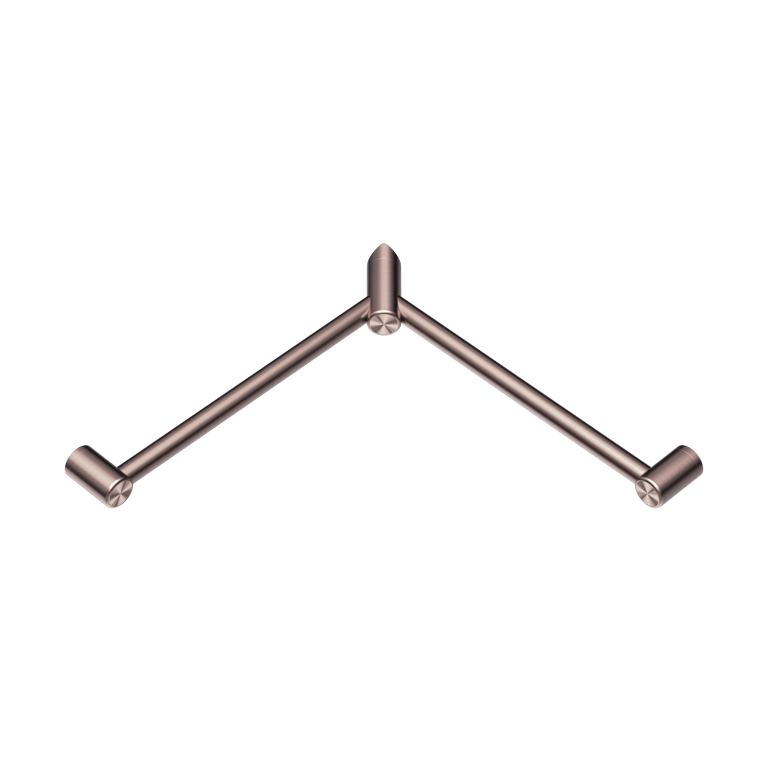 Nero Mecca Care 32mm Wrap Around Corner Grab Rail 600x600mm NRCR3290WBZ Image of GrabRail 90Deg Nero MeccaCare Corner 32mm