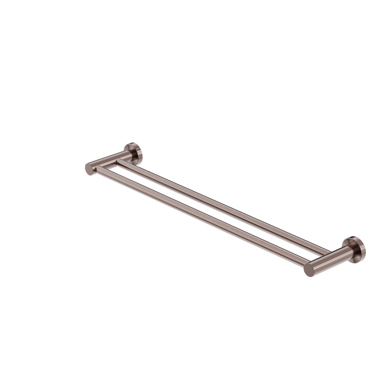 Nero Mecca Double Towel Rail 600mm 800mm NR1924DBZ Image of TowelRail SurfaceMount Nero Mecca Double