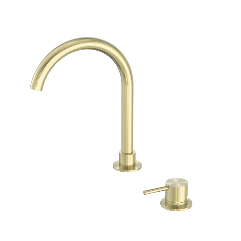 Nero Mecca Hob Basin Mixer Round Swivel Spout NR221901BBG Image of MixerSet Basin Nero Mecca Swivel Round