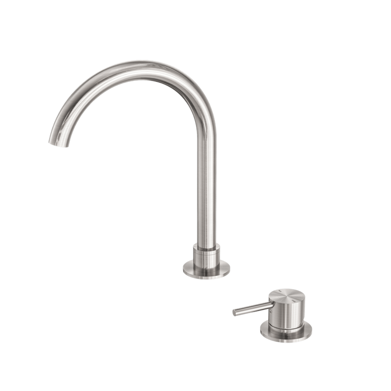 Nero Mecca Hob Basin Mixer Round Swivel Spout NR221901BBN Image of MixerSet Basin Nero Mecca Swivel Round
