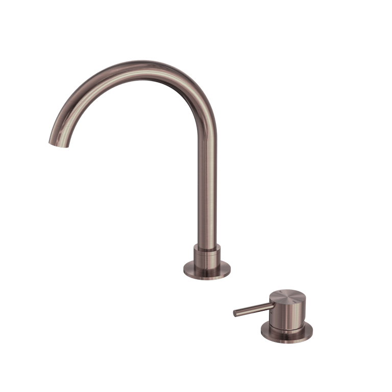 Nero Mecca Hob Basin Mixer Round Swivel Spout NR221901BBZ Image of MixerSet Basin Nero Mecca Swivel Round