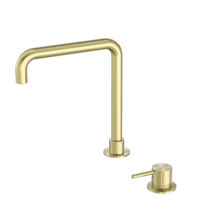 Nero Mecca Hob Basin Mixer Square Swivel Spout NR221901CBG Image of MixerSet Basin Nero Mecca Swivel Square