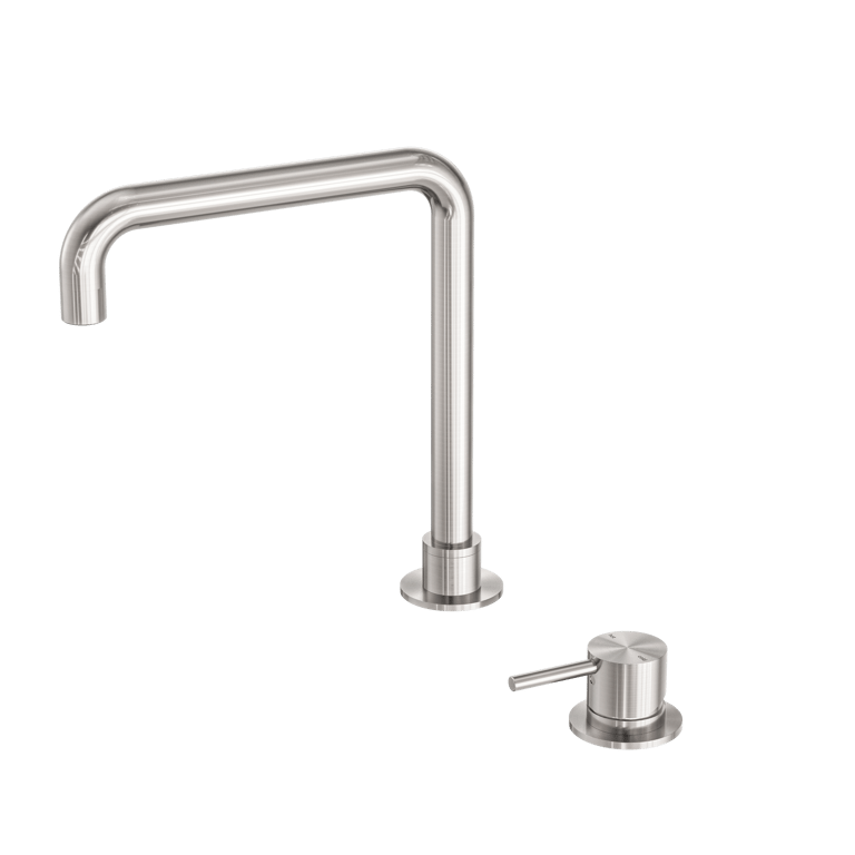 Nero Mecca Hob Basin Mixer Square Swivel Spout NR221901CBN Image of MixerSet Basin Nero Mecca Swivel Square