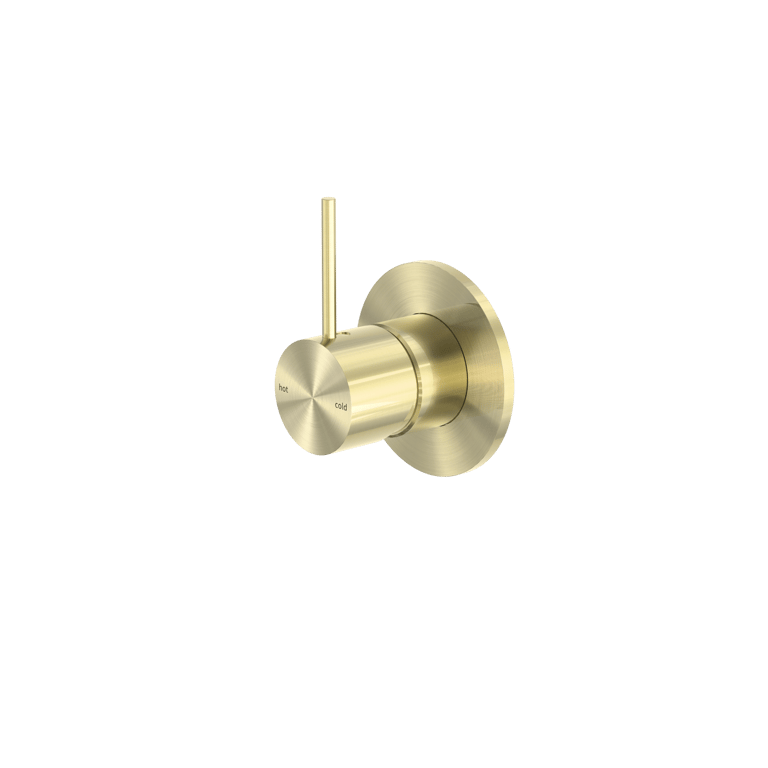 Nero Mecca Shower Mixer 80mm Plate Handle Up NR221911BBG Image of MixerTap Shower Nero Mecca 80mmPlate HandleUp