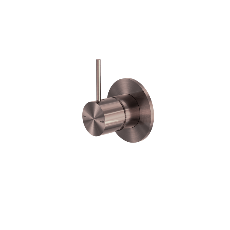 Nero Mecca Shower Mixer 80mm Plate Handle Up NR221911BBZ Image of MixerTap Shower Nero Mecca 80mmPlate HandleUp