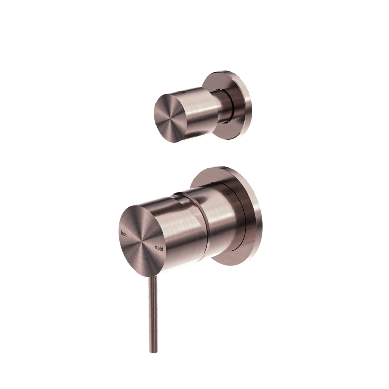 Nero Mecca Shower Mixer With Divertor Separate Back Plate NR221911SBZ Image of MixerTap Diverter Nero Mecca Split
