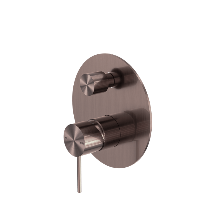 Nero Mecca Shower Mixer With Divertor NR221911ABZ Image of MixerTap Diverter Nero Mecca