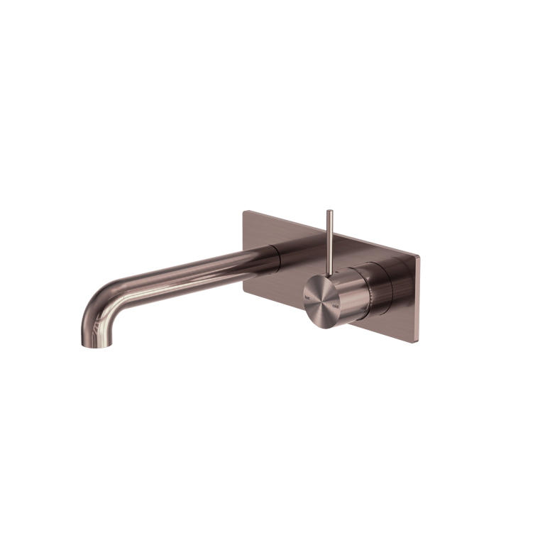 Nero Mecca Wall Basin Bath Mixer Handle Up 120mm 160mm 185mm 230mm 260mm NR221910B120BZ Image of MixerSet Wall Nero Mecca Basin Bath HandleUp