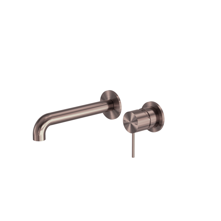 Nero Mecca Wall Basin Bath Mixer Separate Back Plate 120mm 160mm 185mm 230mm 260mm NR221910C120BZ Image of MixerSet Wall Nero Mecca Basin Bath Split