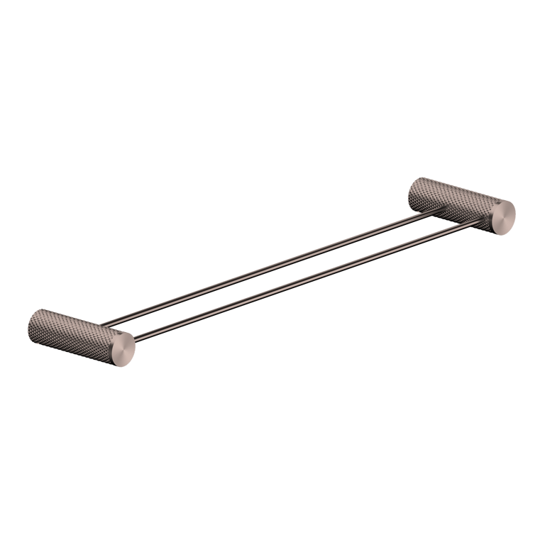 Nero Opal Double Towel Rail 600mm 800mm NR2524dBZ Image of TowelRail SurfaceMount Nero Opal Double