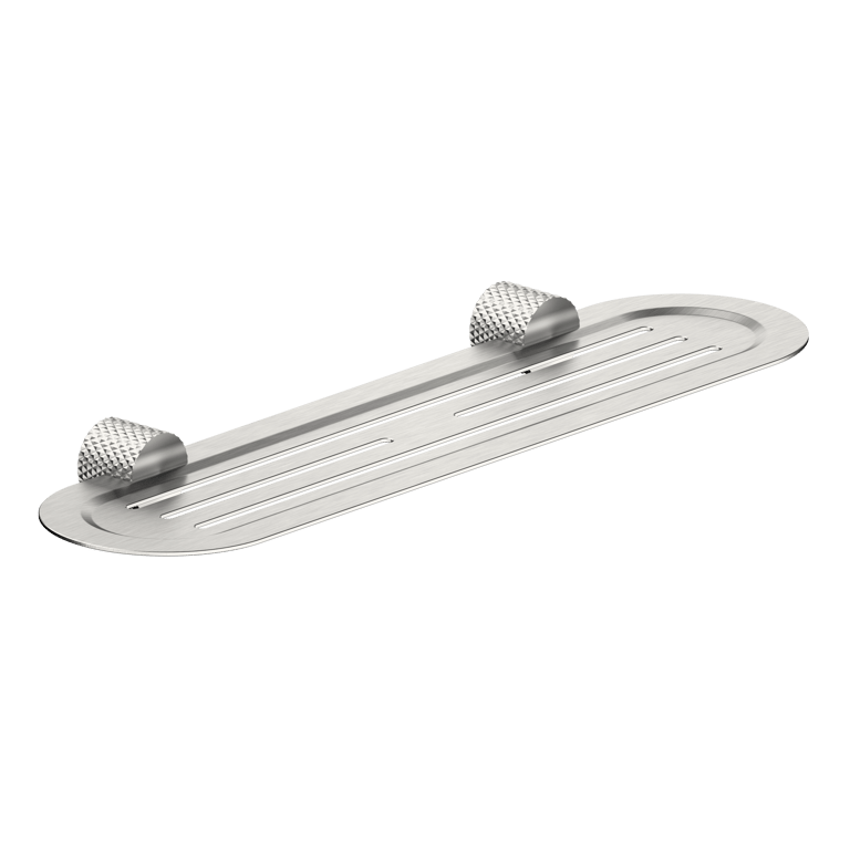 Nero Opal Metal Shower Shelf NR2587aBN Image of Shelf SurfaceMount Nero Opal