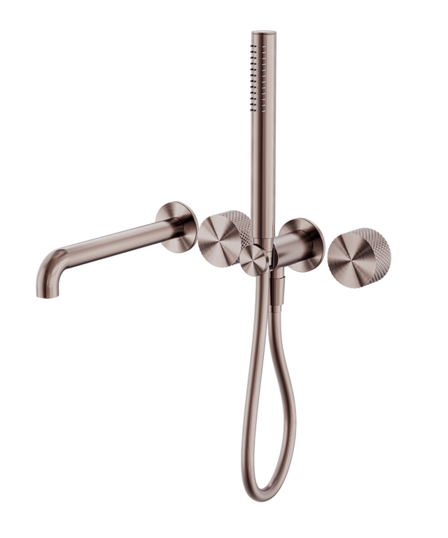 Nero Opal Progressive Shower System Separate Plate With Spout 230mm 250mm NR252003B230BZ Image of MixerSet Shower Nero Opal Progressive Split