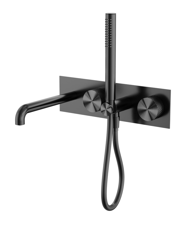 Nero Opal Progressive Shower System With Spout 230mm 250mm NR252003A230GR Image of MixerSet Shower Nero Opal Progressive