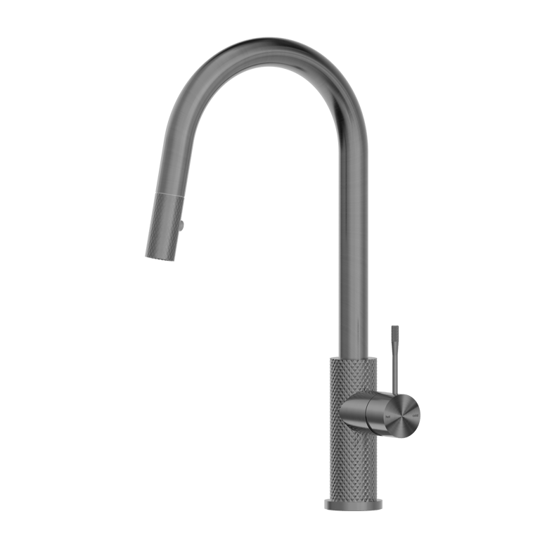 Nero Opal Pull Out Sink Mixer With Vegie Spray Function NR251908GR Image of Mixer Sink Nero Opal VeggieSpray PullOut