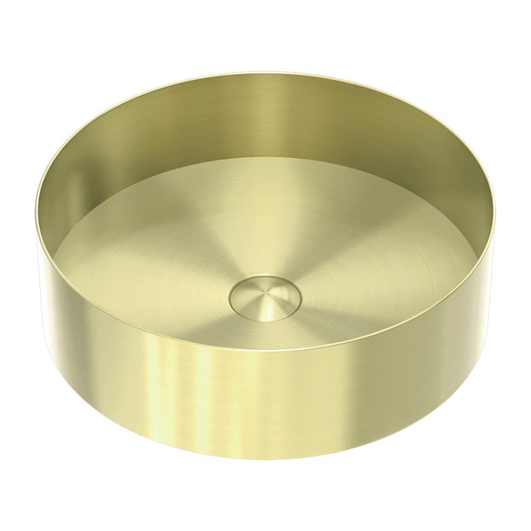 Nero Round 400mm Stainless Steel Basin NRB401RBG Image of Basin AboveCounter Nero StainlessSteel