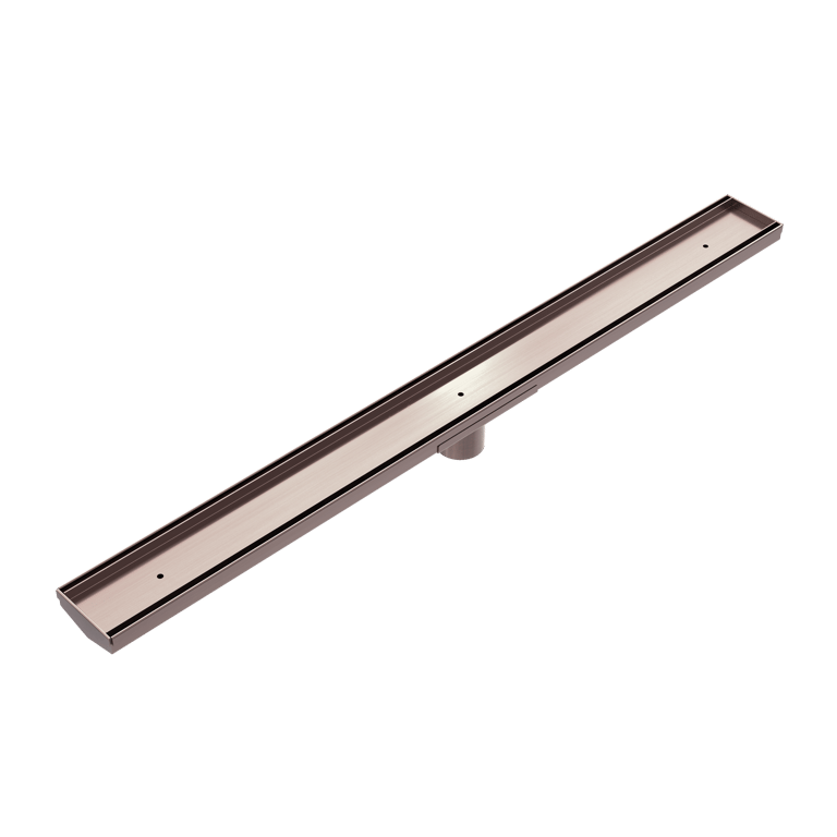 Nero Tile Insert V Channel Floor Grate 50mm NRFG002hsBZ Image of Drain Channel Nero Bath 50mmOutlet