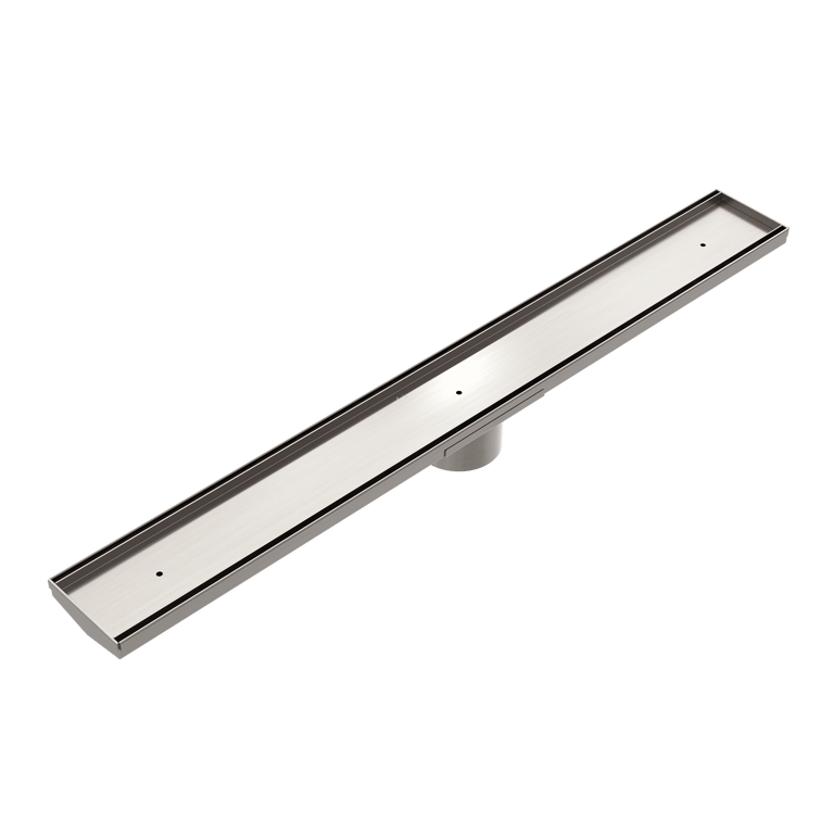 Nero Tile Insert V Channel Floor Grate 80mm NRFG001hsBN Image of Drain Channel Nero Bath 89mmOutlet
