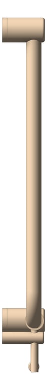 Left Image of GrabRail 90Deg Nero Ambulant BentTube 1000mm ToiletRollHolder