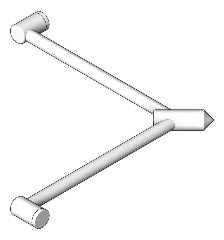 Navigate to GrabRail 90Deg Nero MeccaCare Corner 32mm