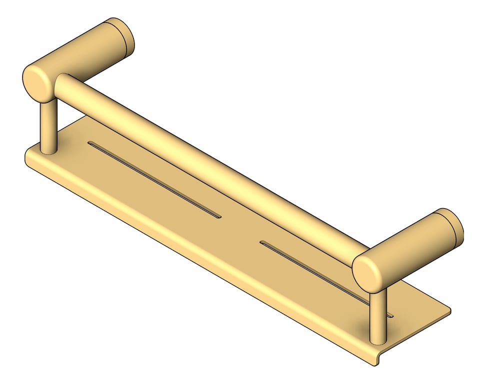 Navigate to GrabRail SurfaceMount Nero MeccaCare Shelf