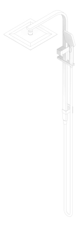 3D Documentation Image of Shower Rail Nero Celia