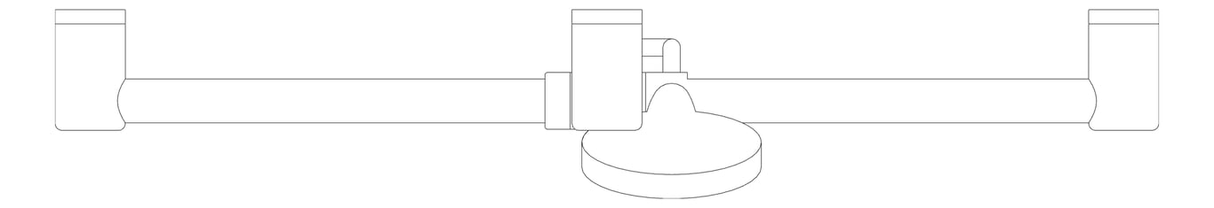 Plan Image of Shower Rail Nero MeccaCare GrabRail Adjustable TBar