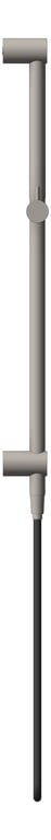 Left Image of Shower Rail Nero Zen OutdoorHose