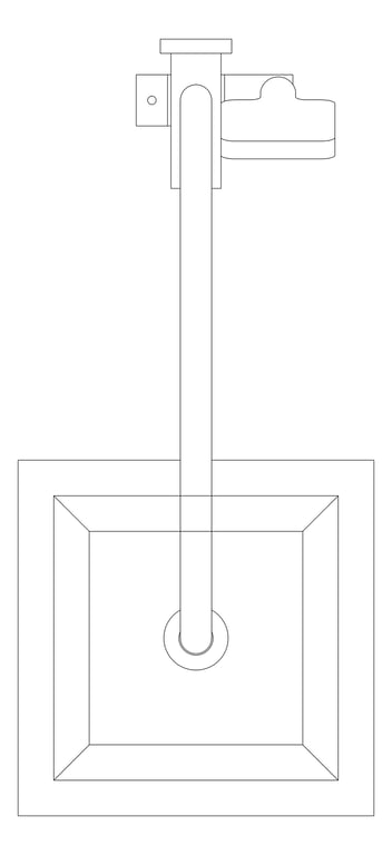 Plan Image of Shower Twin Nero Project Square