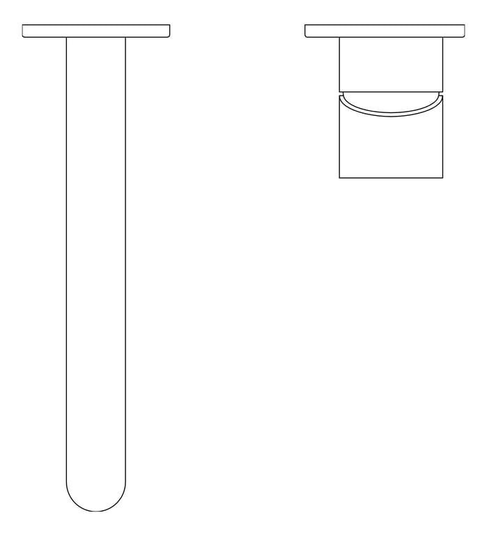 Plan Image of MixerSet Wall Nero Mecca Basin Bath Split