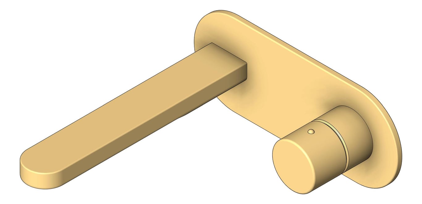 MixerSet Wall Nero Pure Basin Bath BackPlate