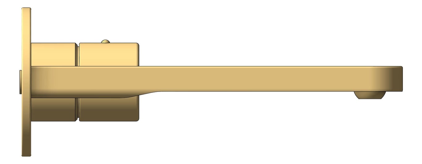 Left Image of MixerSet Wall Nero Pure Basin Bath BackPlate