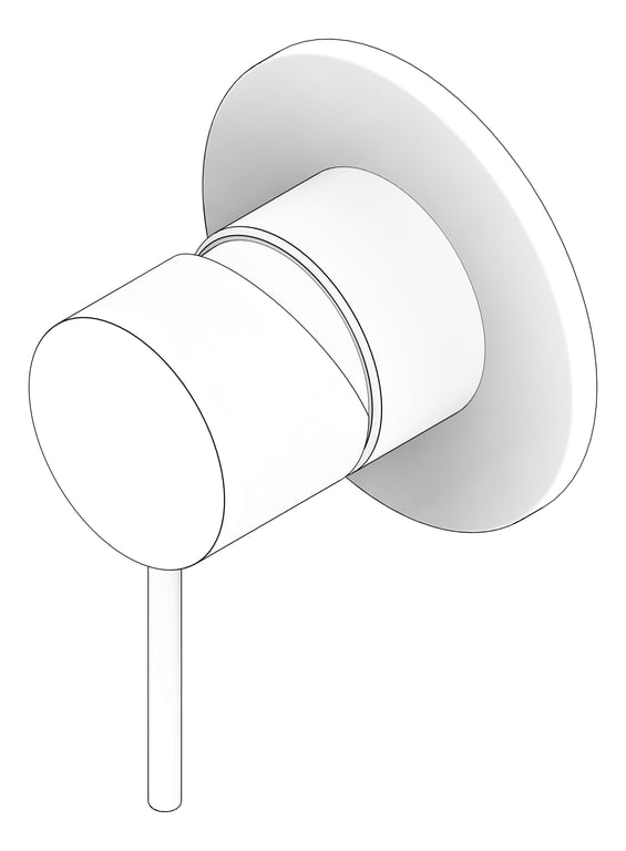 3D Documentation Image of MixerTap Shower Nero Mecca 80mmPlate