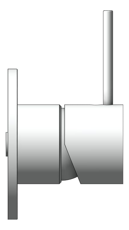 Left Image of MixerTap Shower Nero Mecca 80mmPlate HandleUp